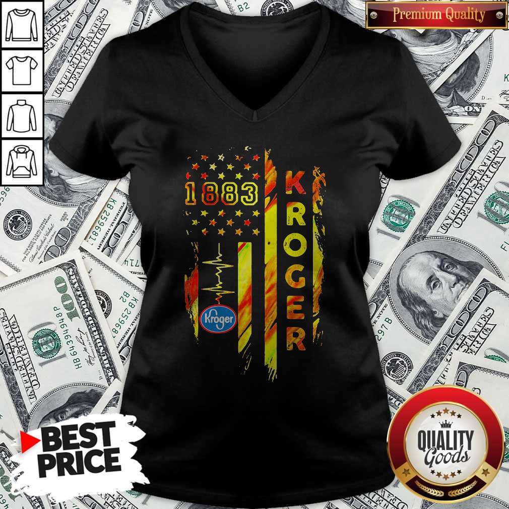 1883 Kroger Heartbeat American Flag Independence Day Shirt - Image 3