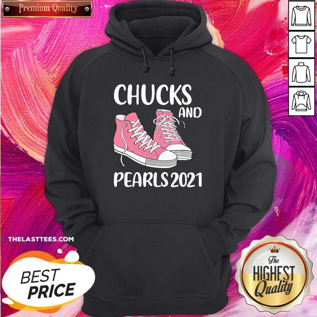 Awesome Chucks And Pearls 2021 Valentine Shirt - Image 2