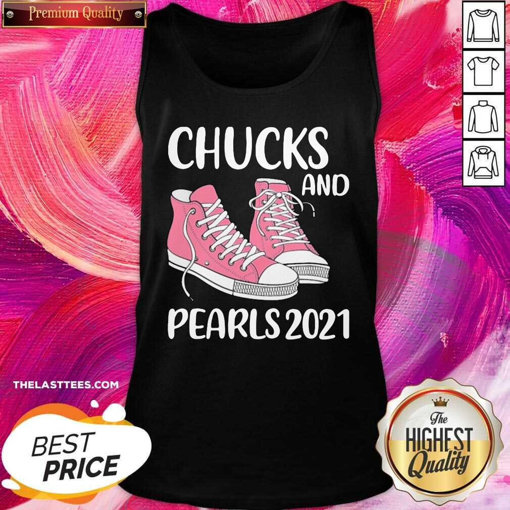 Awesome Chucks And Pearls 2021 Valentine Shirt - Image 4