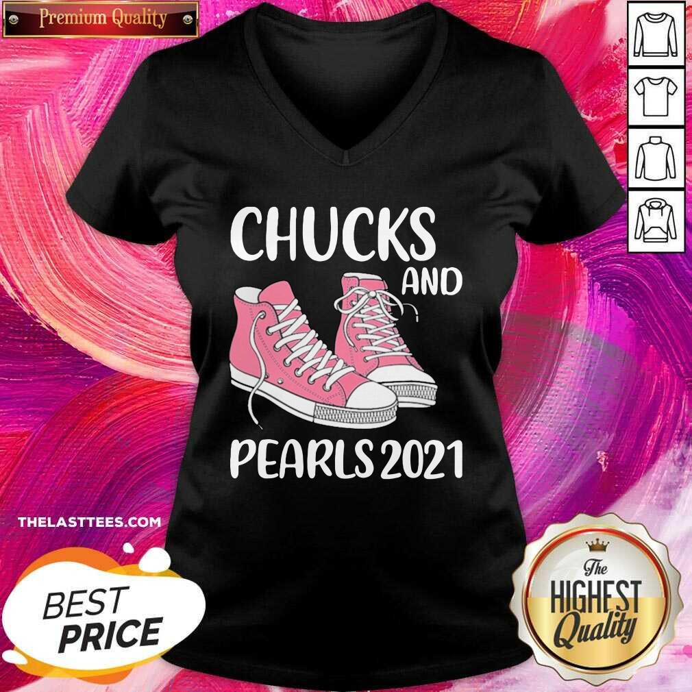 Awesome Chucks And Pearls 2021 Valentine Shirt - Image 3