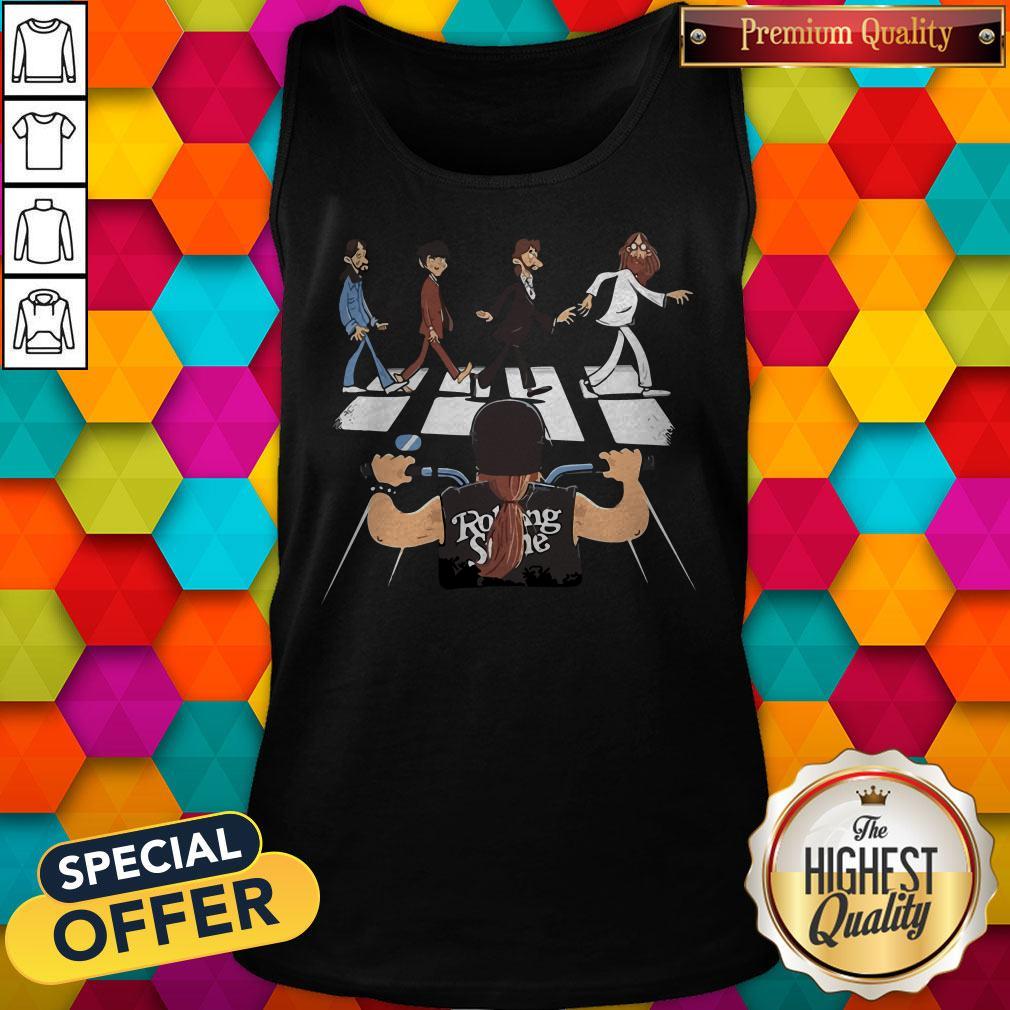 Rolling Stones Motor The Beatles Abbey Road Shirt - Image 4