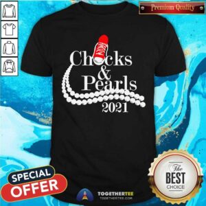 Official Kamala Harris Chucks And Pearls 2021 Red Converse Shirt