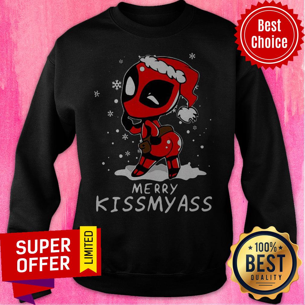Awesome Deadpool Merry Kiss My Ass Shirt - Image 4