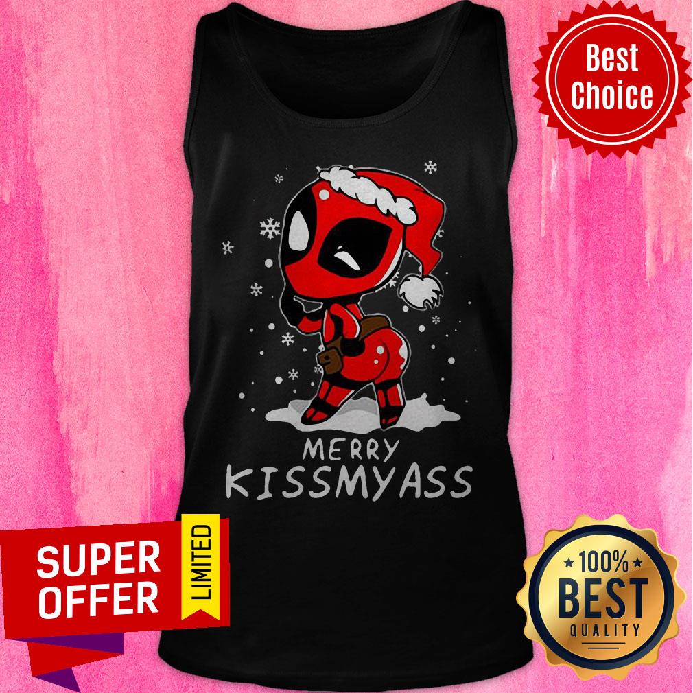 Awesome Deadpool Merry Kiss My Ass Shirt - Image 3
