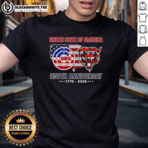 Original Chicago Sport Teams Usa 250th Anniversary 1776 2026 Map Flag T-Shirt