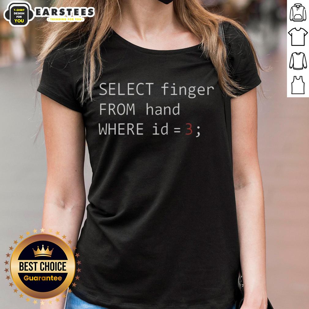 Original Select Finger From Hand Where Id 3 Code Snippet T-Shirt - Image 2