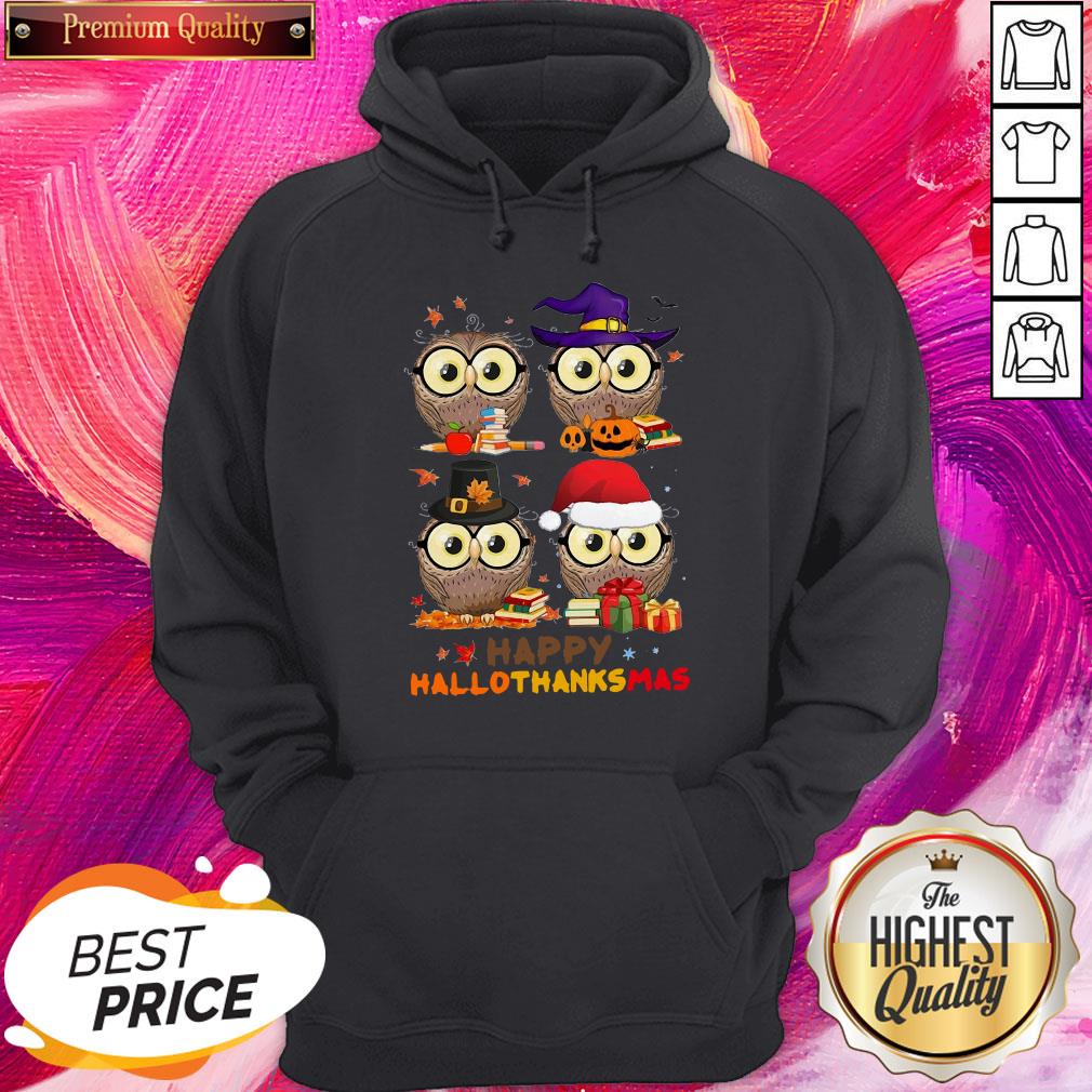 Important It's Owl Happy Hallothanksmas Shirt - Image 5