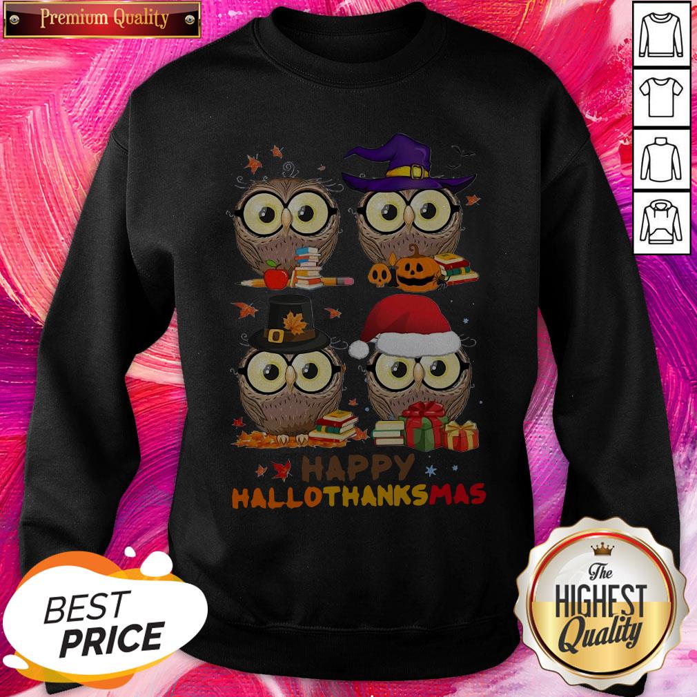 Important It's Owl Happy Hallothanksmas Shirt - Image 4