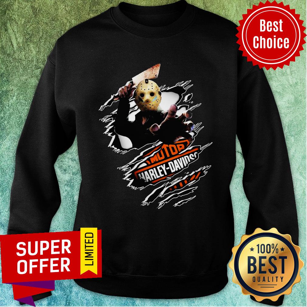 Jason Voorhees Motor Harley Davidson Blood Inside Me Shirt - Image 4