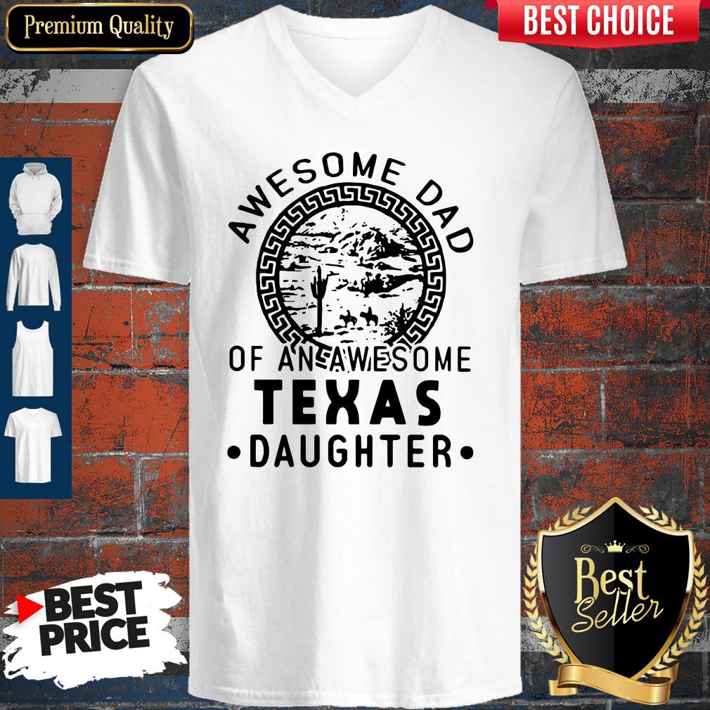 Awesome Dad Of An Awesome Texas Daughter T-Shirt - Image 2