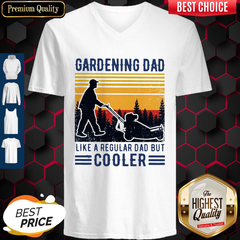 Gardening Dad Like A Regular Dad But Cooler Vintage Shirt - Image 3