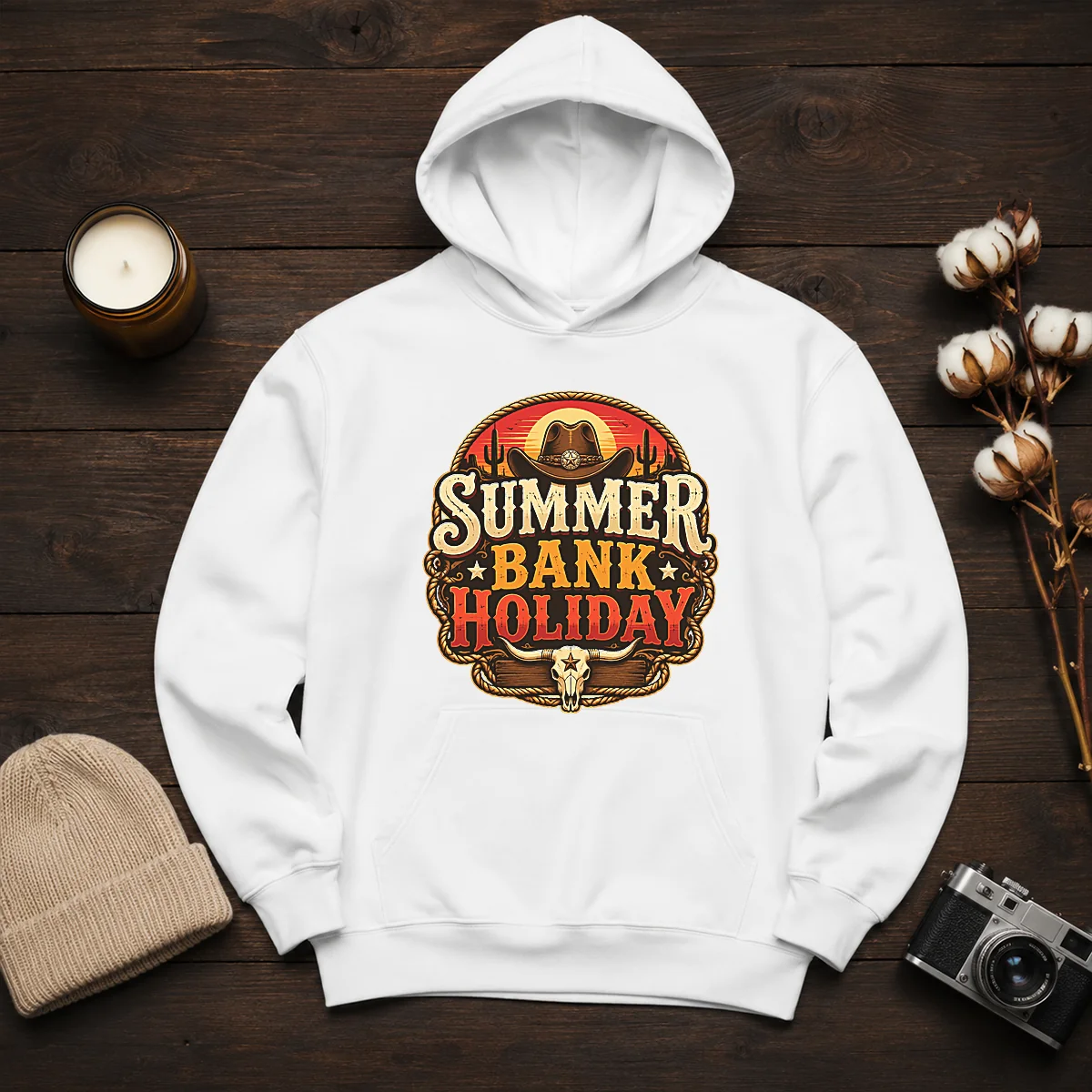 Good Western Cowboy Summer Bank Holiday Bull Skull Desert Shirt - Image 6