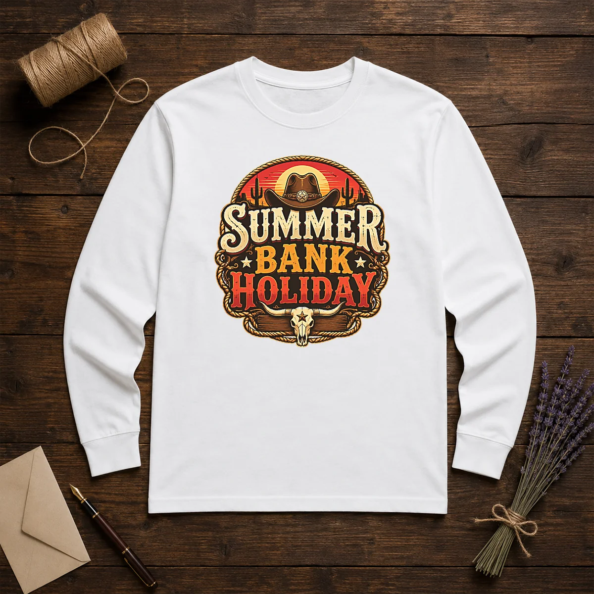 Good Western Cowboy Summer Bank Holiday Bull Skull Desert Shirt - Image 5