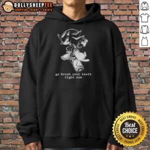 Alternative view of Official Hedgehog Go Brush Your Teeth Right Now T-Shirt