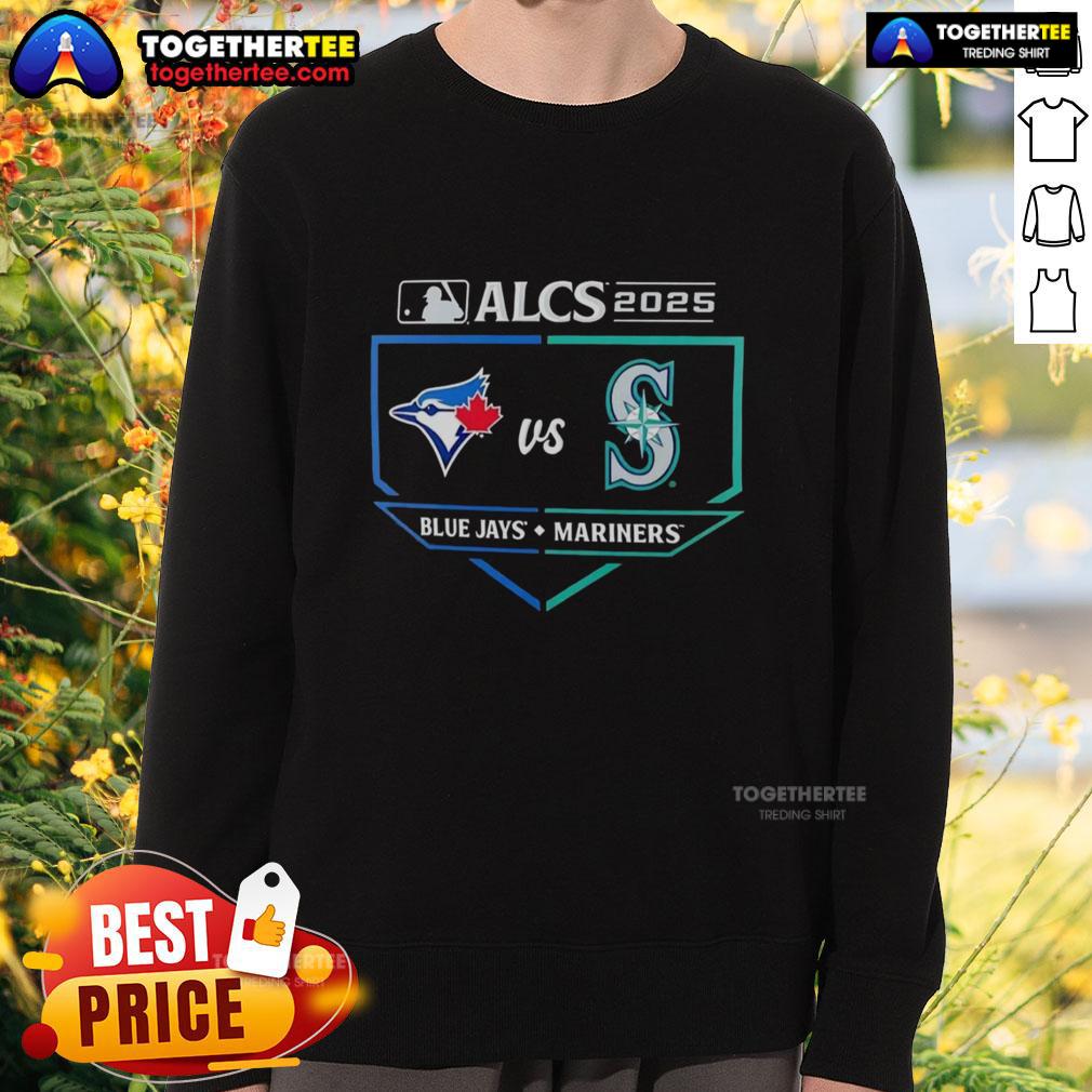 Nice Toronto Blue Jays vs Seattle Mariners 2025 ALCS Batter's Box Matchup T-Shirt - Image 5