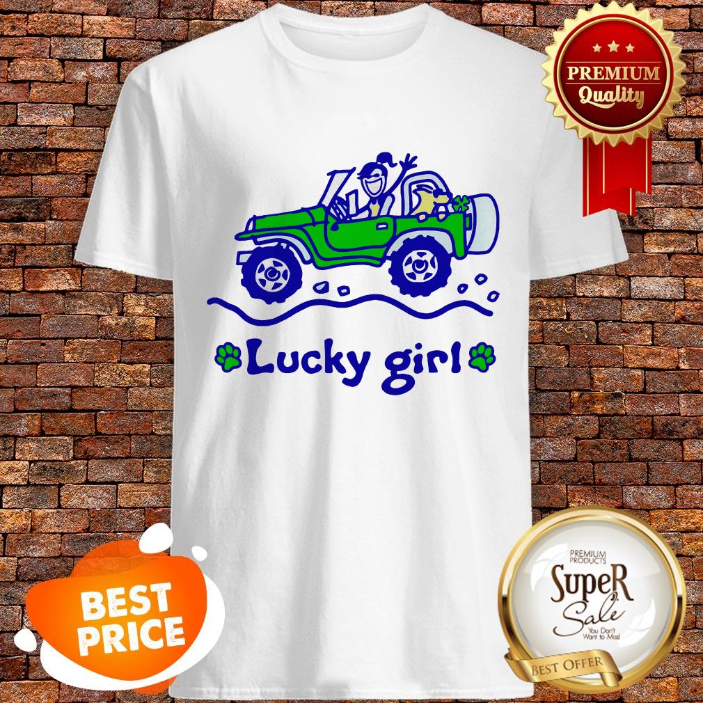 Nice Jeep Car Lucky Girl St. Patrick’s Day Shirt