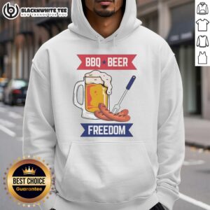 Alternative view of Good BBQ And Beer Freedom T-Shirt