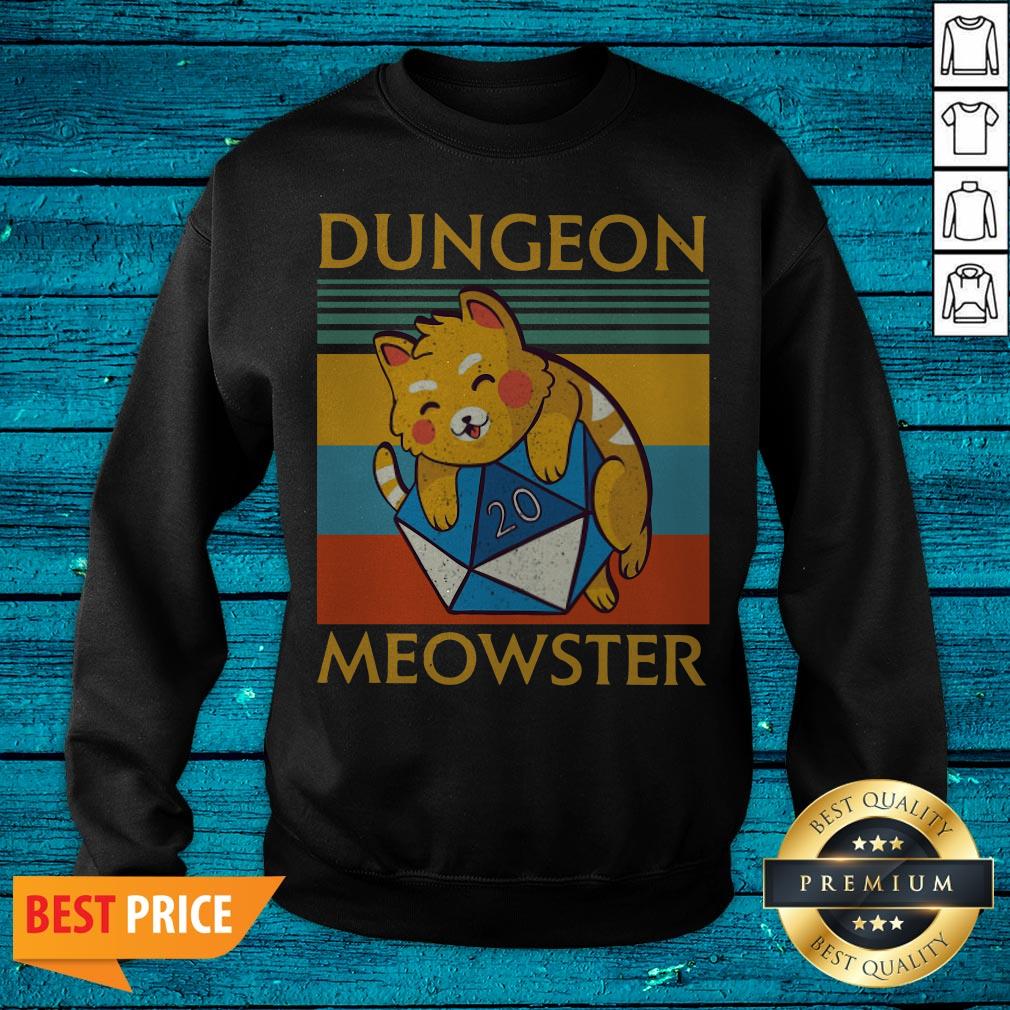 Nice Dungeon Meowster Vintage Retro Shirt - Image 2
