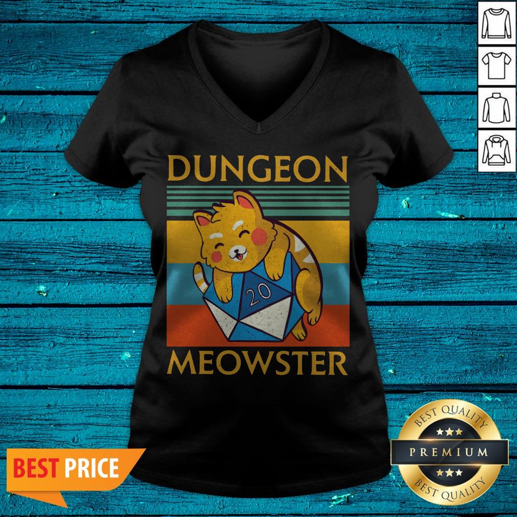 Nice Dungeon Meowster Vintage Retro Shirt - Image 4