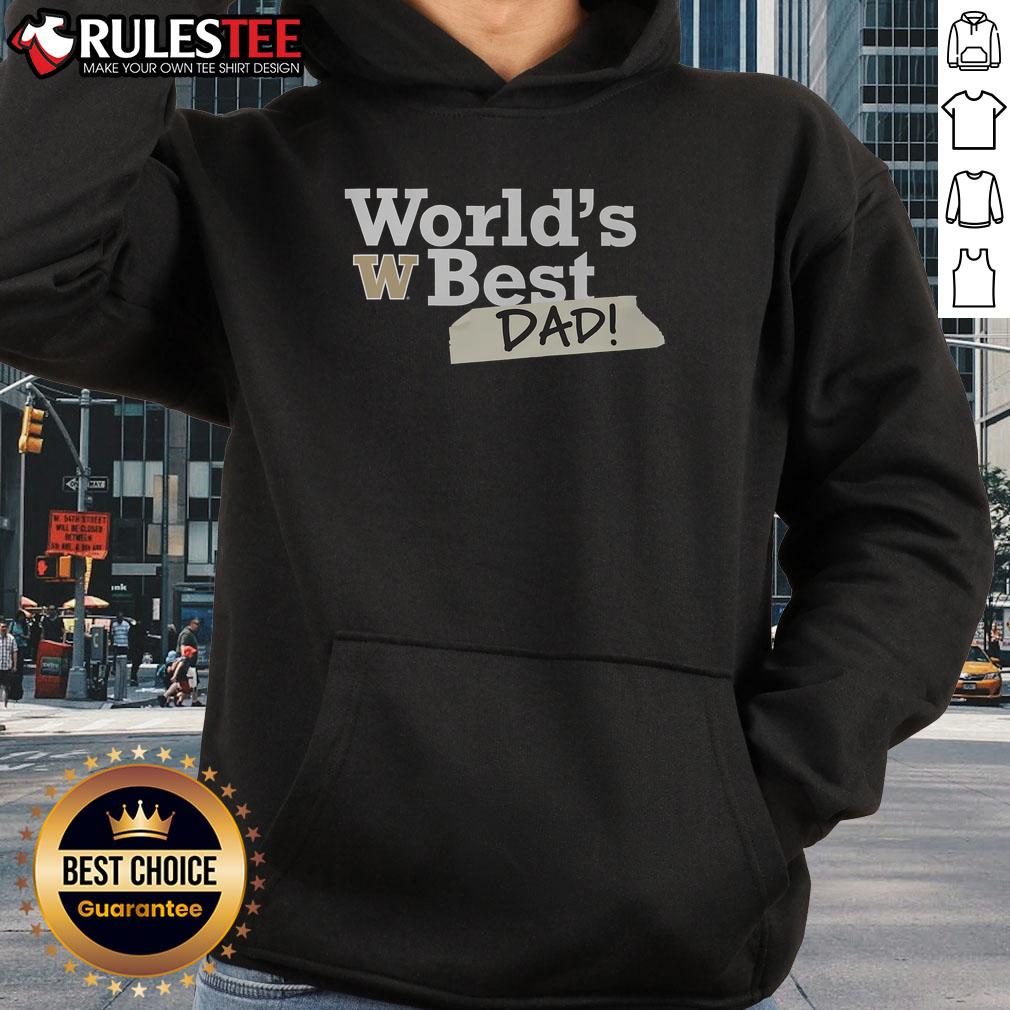 Awesome Washington Huskies World's Best Dad T-Shirt - Image 2