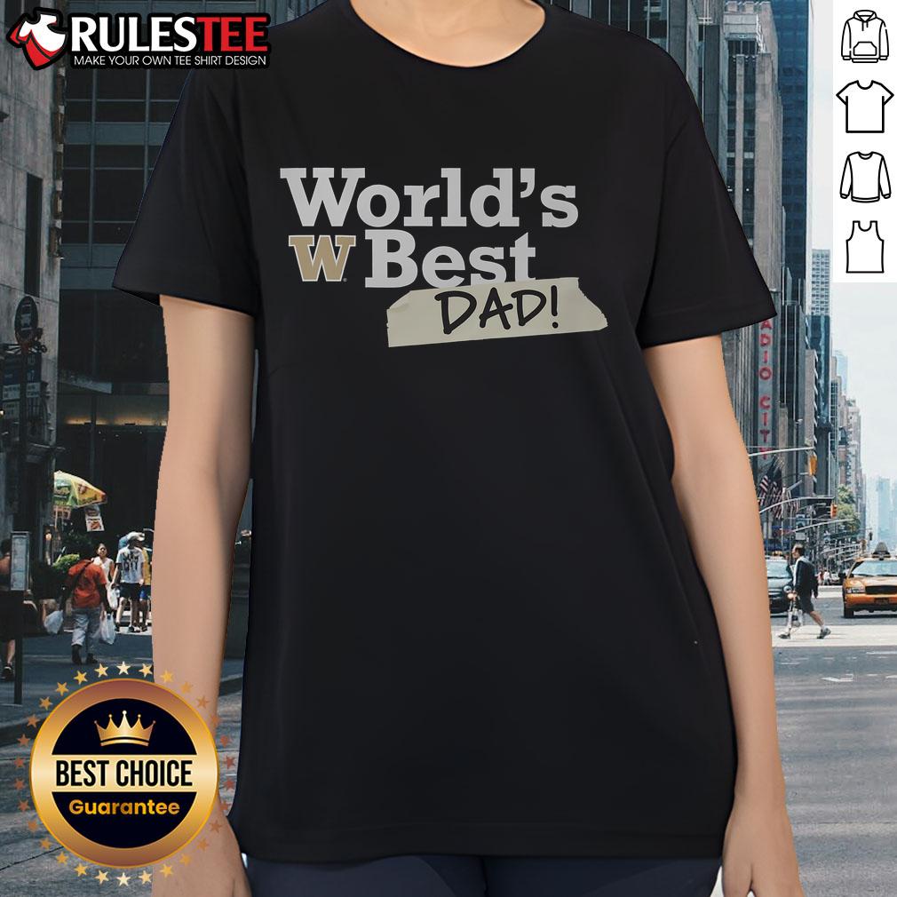 Awesome Washington Huskies World's Best Dad T-Shirt - Image 3