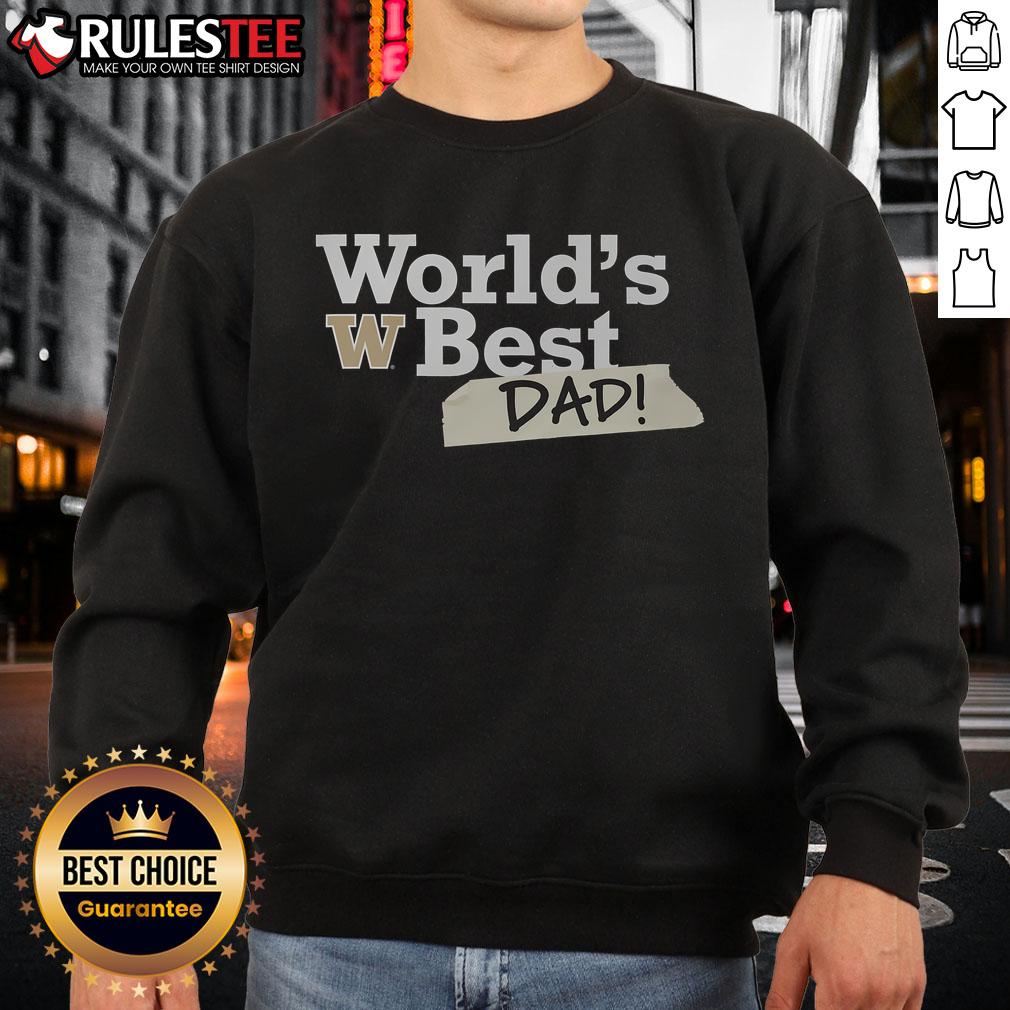 Awesome Washington Huskies World's Best Dad T-Shirt - Image 5