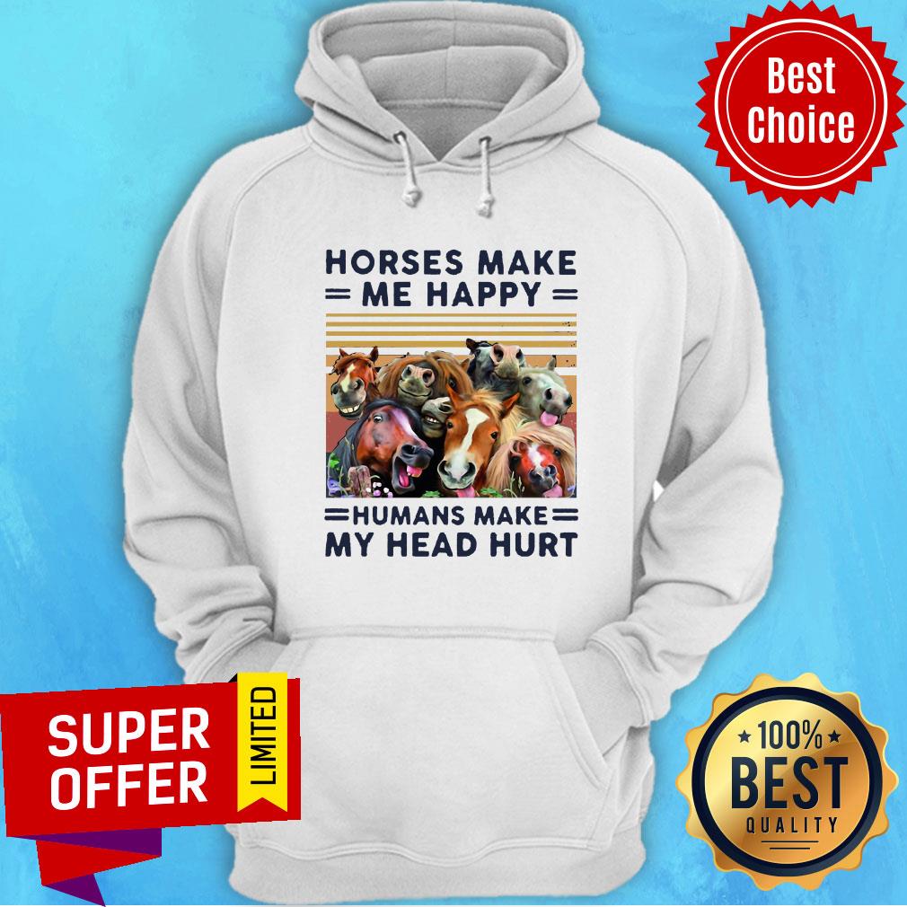 Nice Horses Make Me Happy Humans Make My Head Hurt Shirt - Image 2