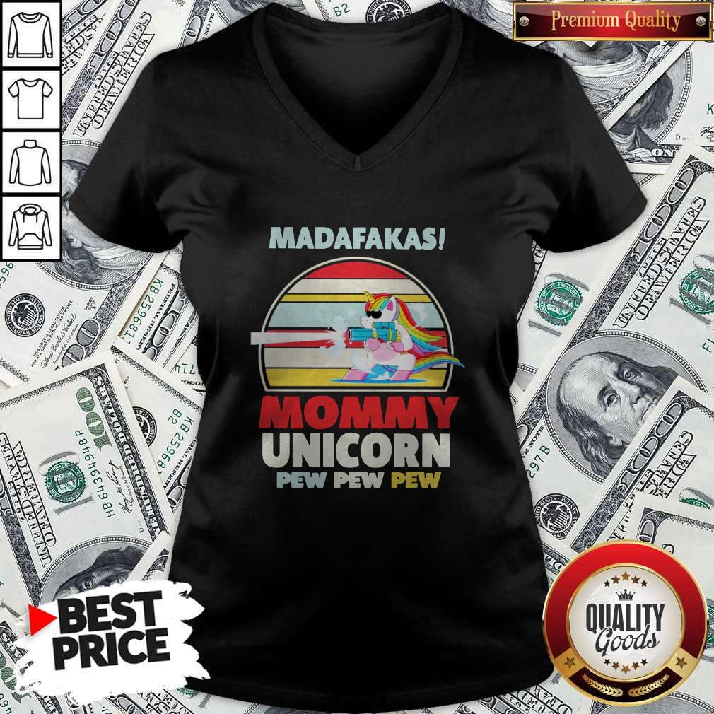 Cute LGBT Baby Unicorn Madafakas Mommy Unicorn Pew Pew Pew Shirt - Image 2