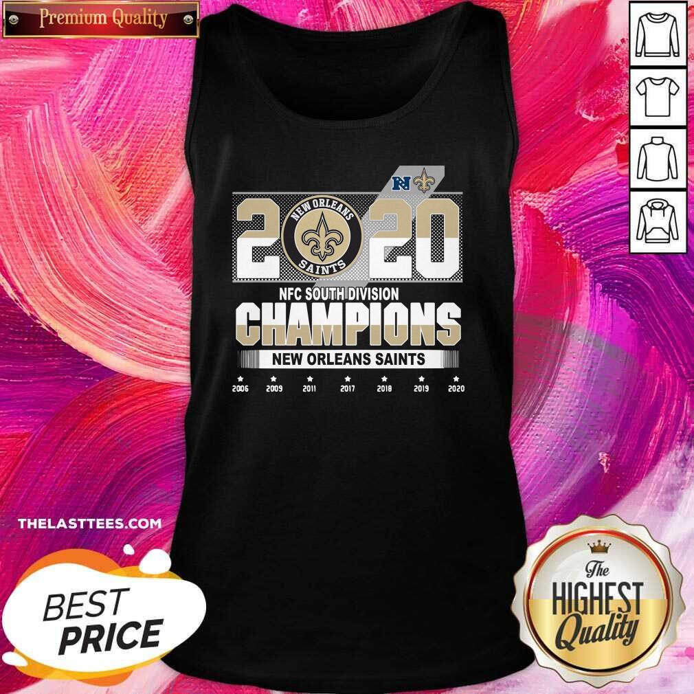 Good New Orleans Saints NFC South Division Champions 2006-2020 Shirt - Image 3