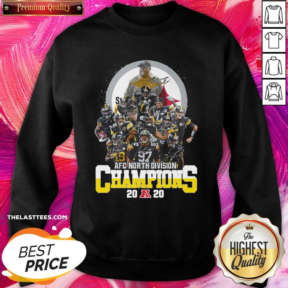 Happy Afc North Division Champions Pittsburgh Steelers Signatures Shirt - Image 4