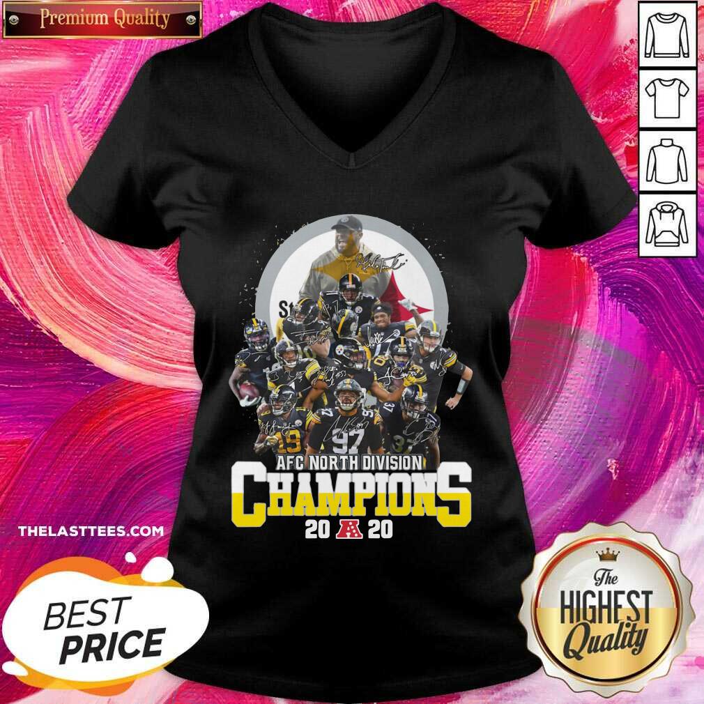 Happy Afc North Division Champions Pittsburgh Steelers Signatures Shirt - Image 2