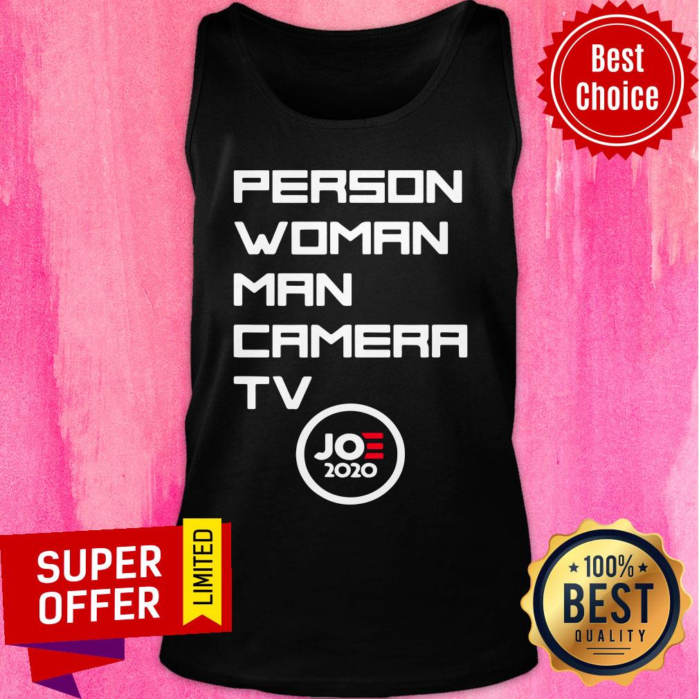 Person Woman Man Camera TV Joe 2020 Shirt - Image 3