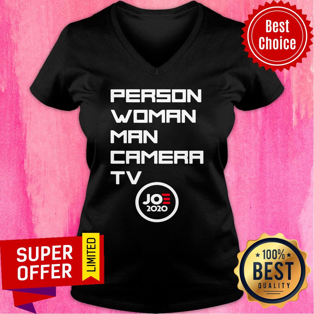 Person Woman Man Camera TV Joe 2020 Shirt - Image 2