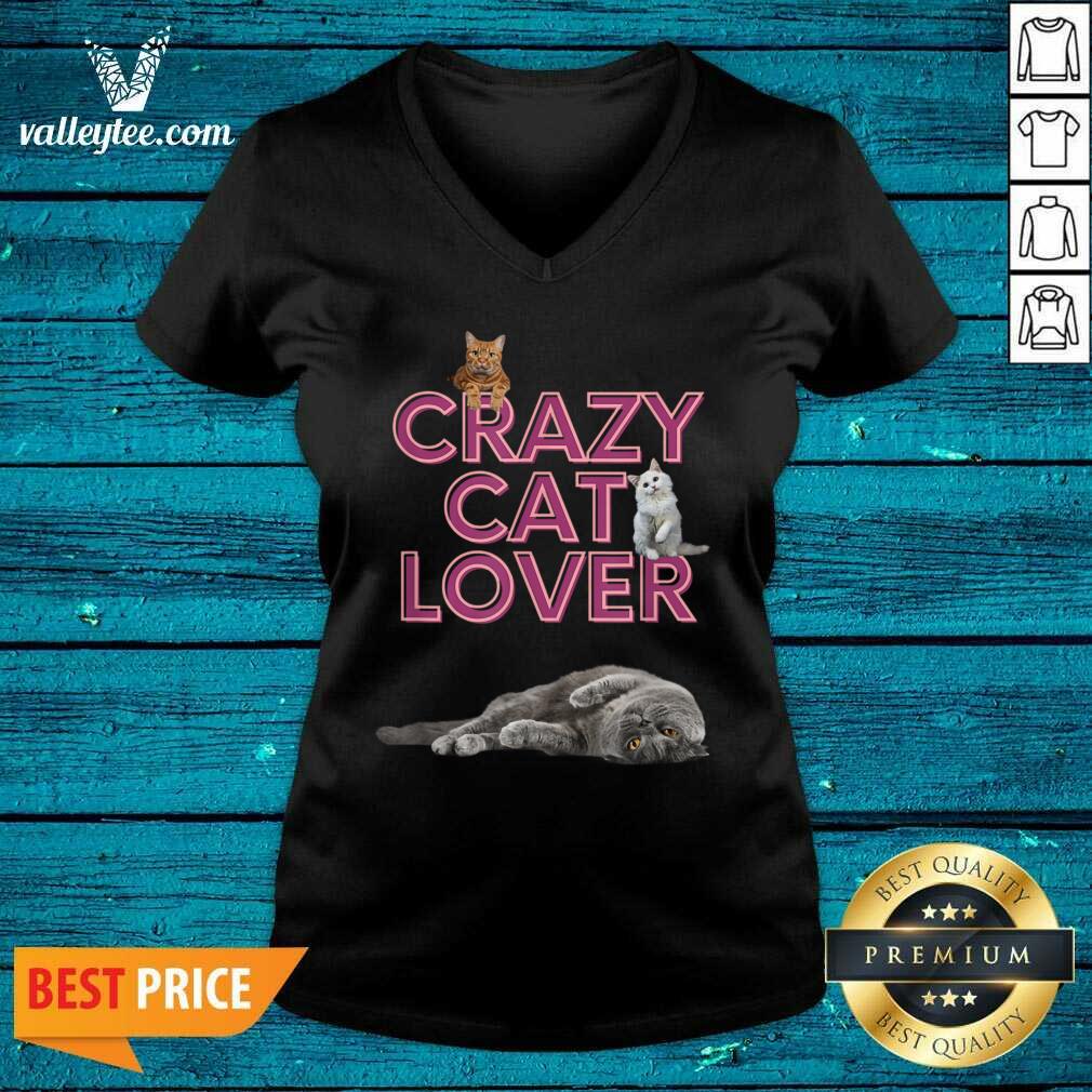 Premium Crazy Cat Lover Shirt - Image 3
