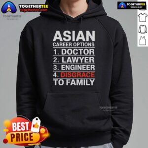 Alternative view of Top Asian Student Career Growth Funny Disgrace Family T-Shirt