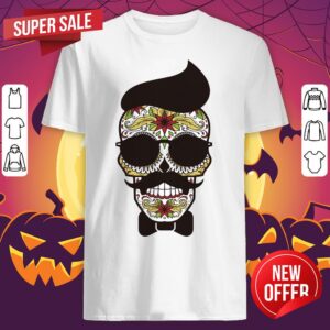 Funny Sugar Skull Gentlemen Day Of Dead Dia De Muertos Shirt