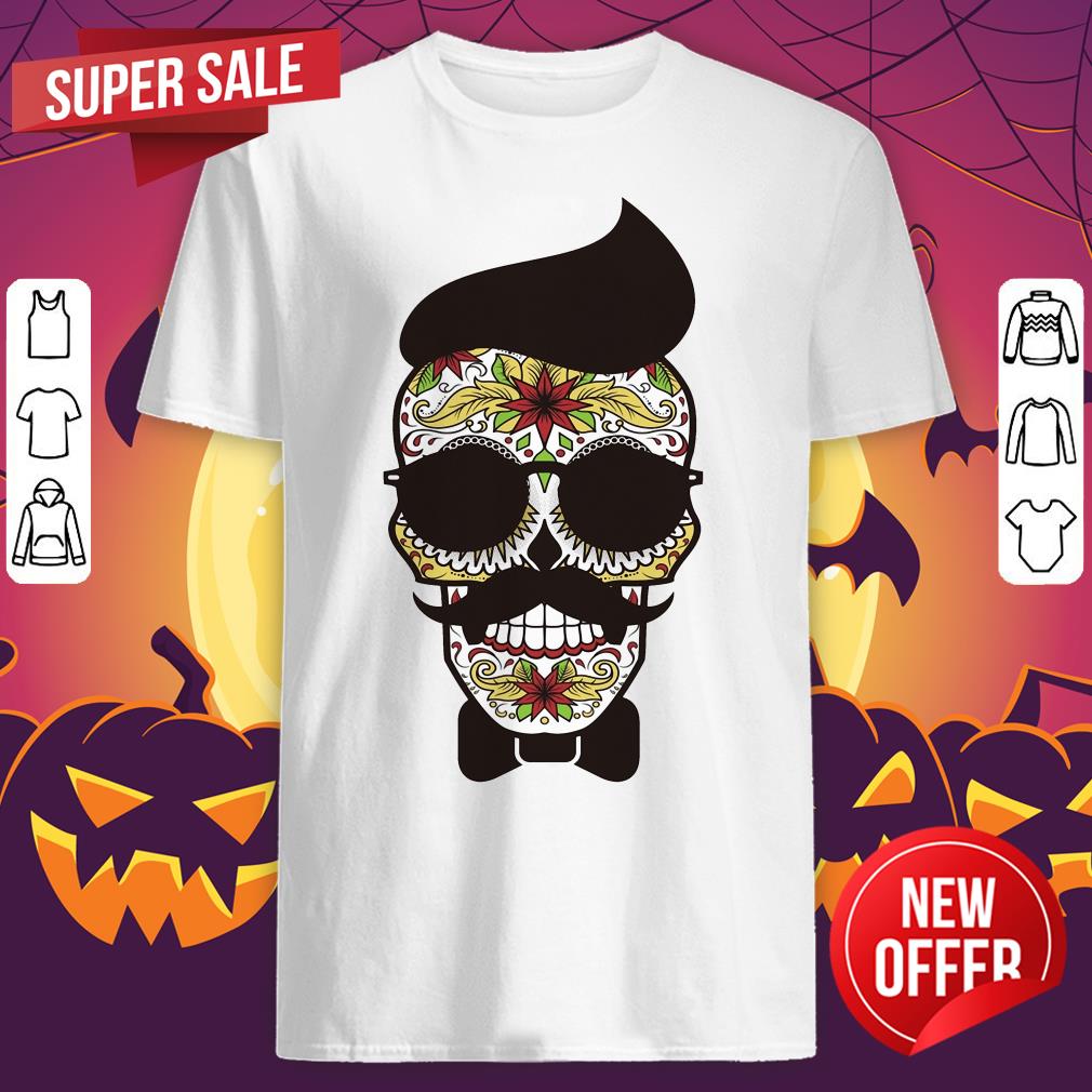 Funny Sugar Skull Gentlemen Day Of Dead Dia De Muertos Shirt