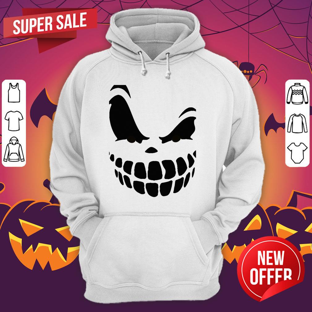 Scary Carved Pumpkin Jack O Lantern Face Day Of Dead Halloween Shirt - Image 3