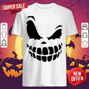 Scary Carved Pumpkin Jack O Lantern Face Day Of Dead Halloween Shirt