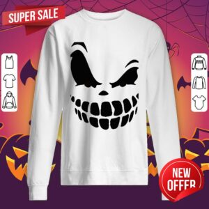 Alternative view of Scary Carved Pumpkin Jack O Lantern Face Day Of Dead Halloween Shirt