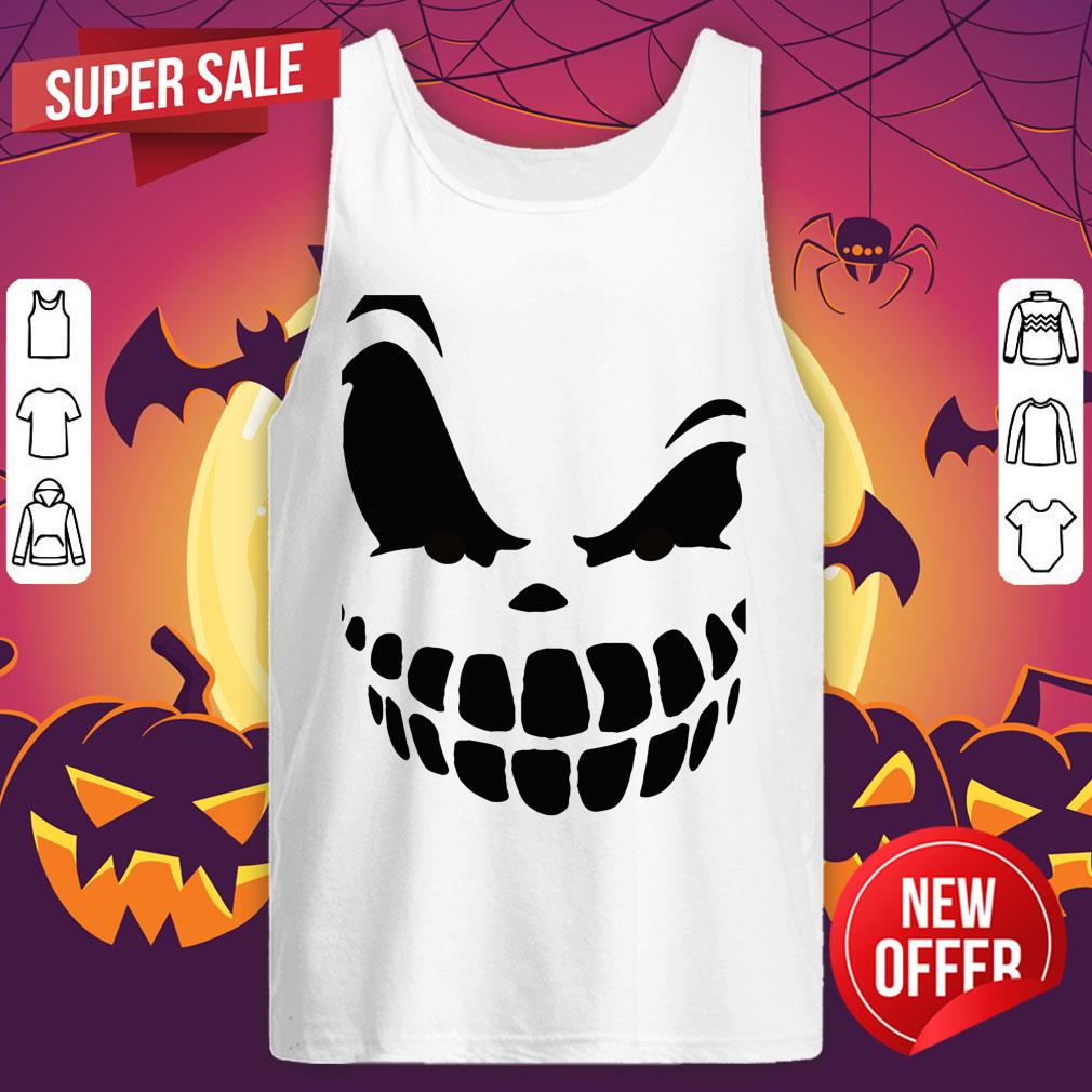 Scary Carved Pumpkin Jack O Lantern Face Day Of Dead Halloween Shirt - Image 5