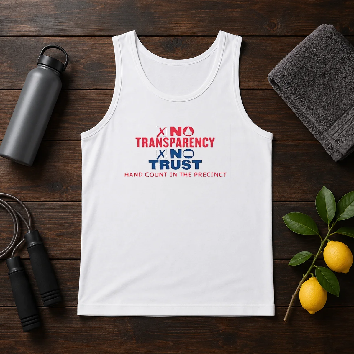Top No Transparency No Trust Hand Count In The Precinct Shirt - Image 3