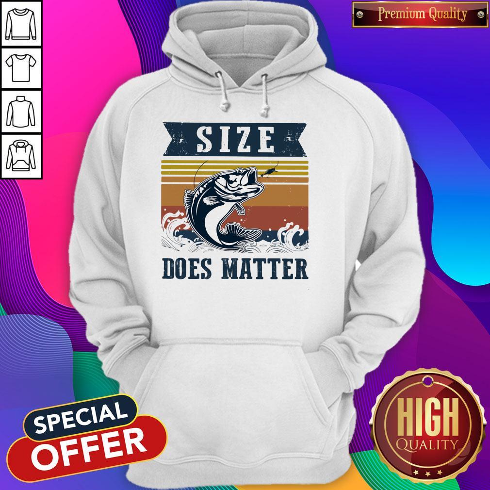 Perfect Size Does Matter Fishing Vintage Retro Shirt - Image 5
