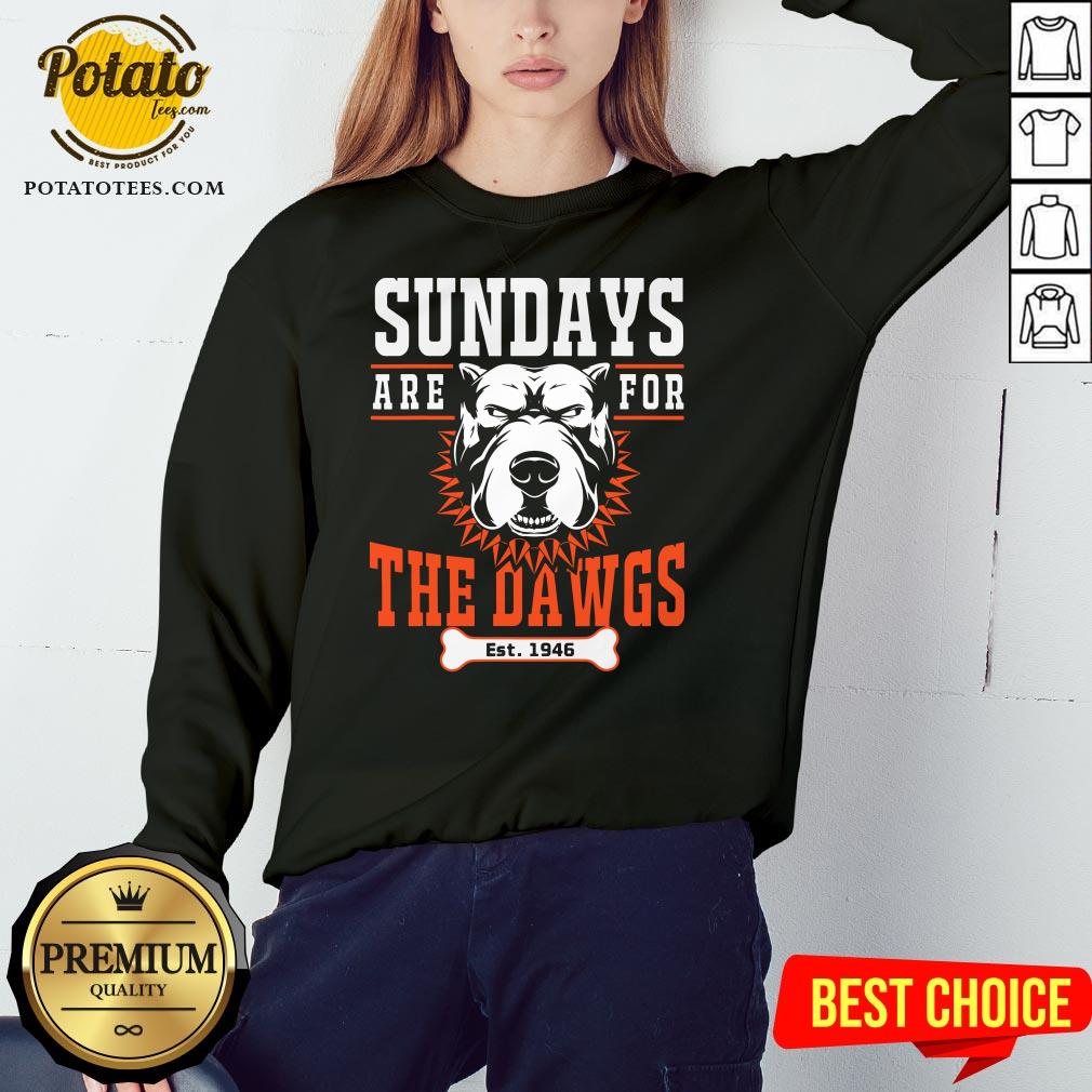 Pretty Sundays Are For The Dawgs Cleveland Shirt - Image 4