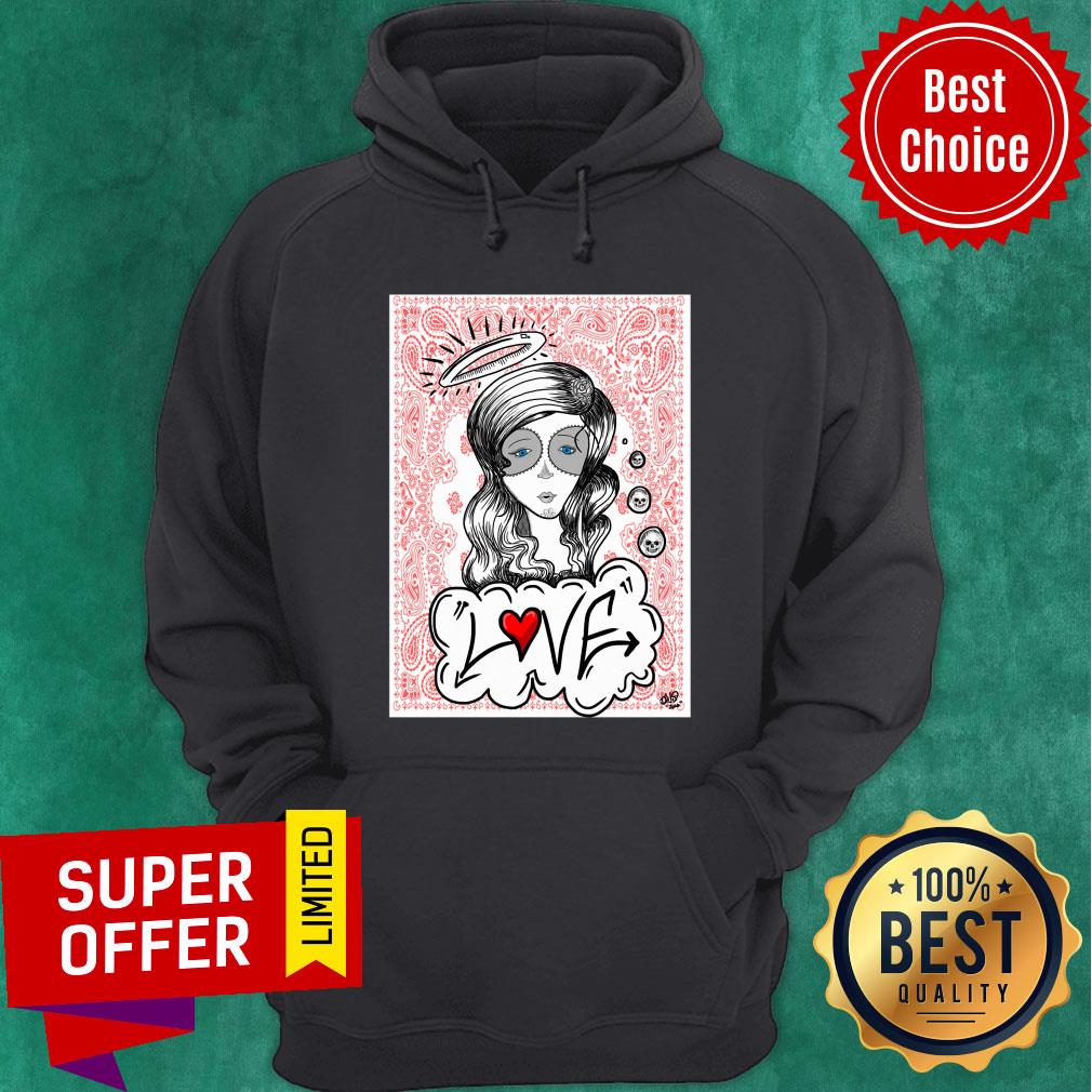 Sugar Skull Girl Love Day Of The Dead Shirt - Image 2