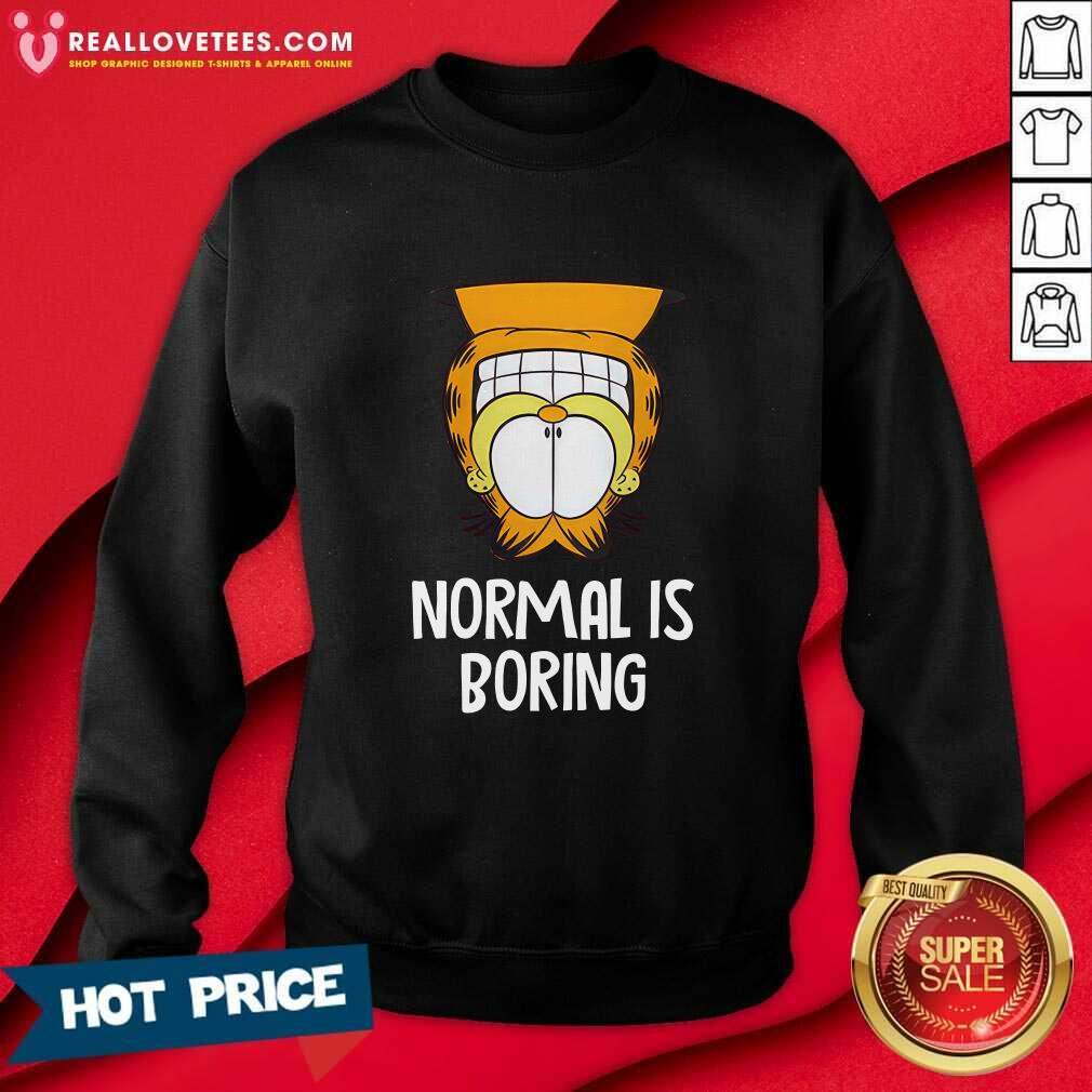 Garfield Normal Is Boring T-shirt - Image 5