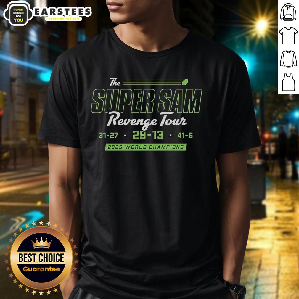 Awesome Seattle Seahawks NFL 2025 World Champions Super Sam Revenge Tour T-Shirt