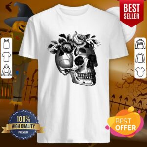 Floral Mortis Skull Day Of Dead Muertos Shirt