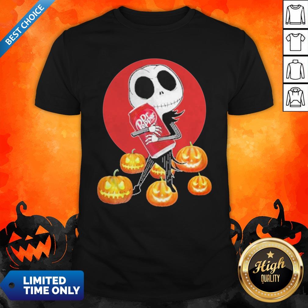 Jack Skellington Hug Dr Pepper Pumpkin Official Perfect Shirt