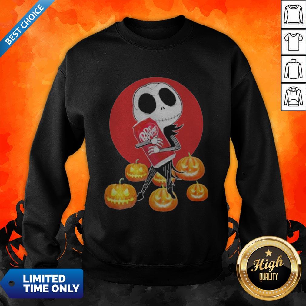 Jack Skellington Hug Dr Pepper Pumpkin Official Perfect Shirt - Image 2